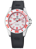 Ocean Diver Swiss Automatic Collection White/red Ceramic Bezel - White/red Dial Strap