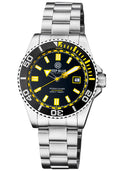 Ocean Diver Swiss Automatic Collection Black/yellow Ceramic Bezel - Black/yellow Dial Bracelet