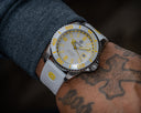 Ocean Diver Swiss Automatic Collection White/yellow Ceramic Bezel - White/yellow Dial Strap