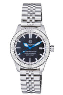 Ocean Master 500 40mm Swiss Automatic Inner Ring Stick Hour Marker Blue Hands Bracelet