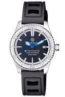 Ocean Master 500 40mm Swiss Automatic Inner Ring Stick Hour Marker Blue Hands Strap