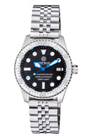 Ocean Master 500 40mm Swiss Automatic Round Hour Marker Blue Hands Bracelet
