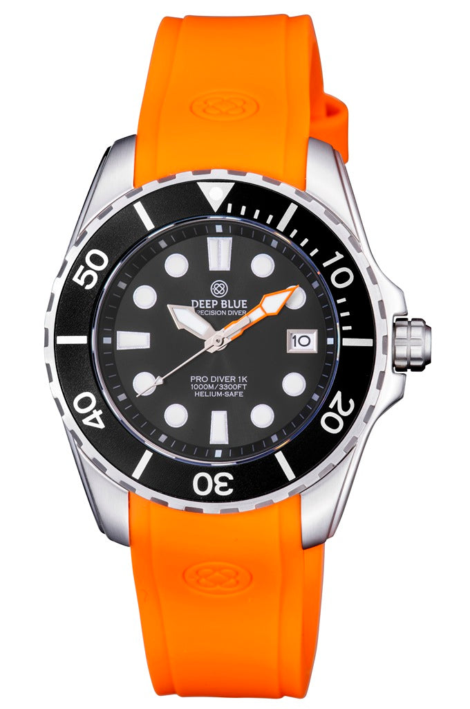 Orange Custom Fit Silicon Strap With Deep Blue Logo