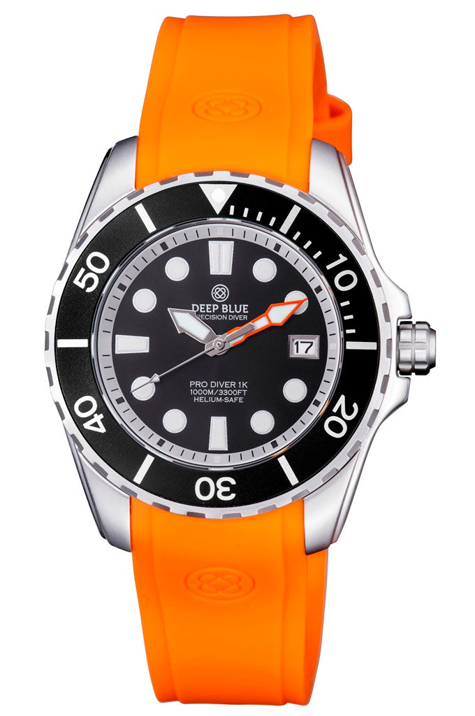 Orange Custom Fit Silicon Strap With Deep Blue Logo