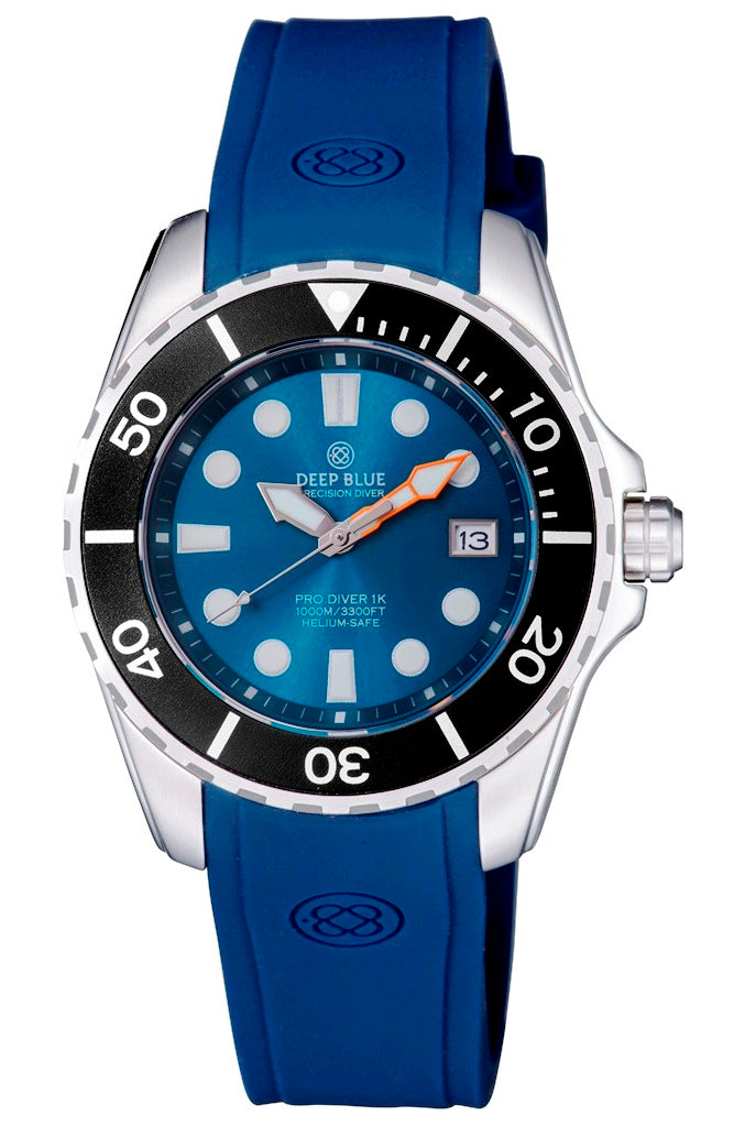 Blue Custom Fit Silicon Strap With Deep Blue Logo
