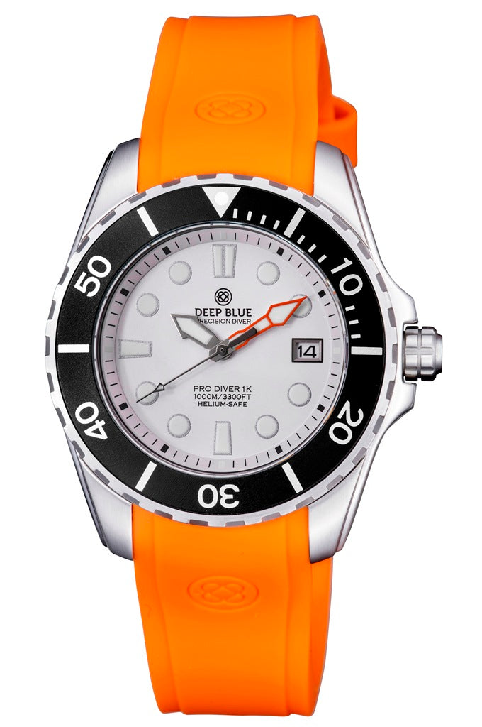 Orange Custom Fit Silicon Strap With Deep Blue Logo