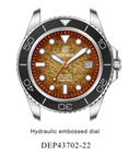 Pro Diver 200 — Brown Hydraulic Embossed Bracelet