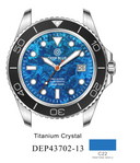 Pro Diver 200 — Cobalt Blue Titanium Bracelet