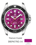 Pro Diver 200 — Red Purple Titanium Bracelet