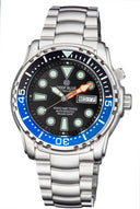 Pro Sea Diver 1000m Bracelet Black/blue Bezel - Black Dial 15/30/45
