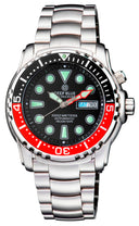 Pro Sea Diver 1000m Bracelet Black/red Bezel - Black Dial 15 30 45 Red Minute Hand