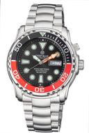 Pro Sea Diver 1000m Bracelet Black/red Bezel - Black Dial 20/30/40/50 Orange Minute Hand