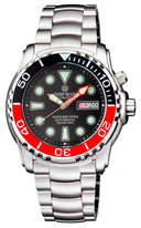 Pro Sea Diver 1000m Bracelet Black/red Bezel - Black Dial 20/30/40/50 Red Minute Hand