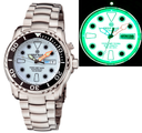Pro Sea Diver 1000 — Black White Full Lume Orange Bracelet — Green
