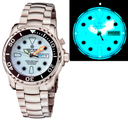 Pro Sea Diver 1000 — Black White Full Lume Orange Bracelet — Blue