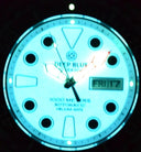Pro Sea Diver 1000 — Black White Full Lume Orange Bracelet — Blue