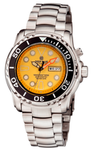 Pro Sea Diver 1000 — Black Yellow Orange Full Lume Bracelet