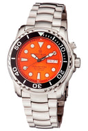 Pro Sea Diver 1000m Bracelet Black Ceramic Bezel Orange Sunray Dial