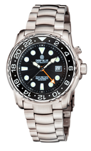 Pro Sea Diver 1000M GMT Automatic Black Bezel Black Dial Bracelet