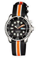 Pro Tac 1000M Automatic Diver -Black Bezel-Nylon Strap