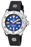Pro Tac 1000m Automatic Diver- Silver Bezel Blue Dial