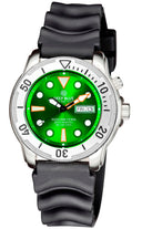 Pro Tac 1000m Automatic Diver- Silver Bezel Green Dial