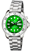 Pro Tac 1000m Automatic Diver- Silver Bezel Green Dial