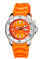 Pro Tac 1000m Automatic Diver- Silver Bezel Orange Dial