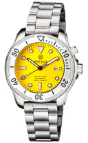 Pro Tac 1000m Automatic Diver- Silver Bezel Yellow Dial
