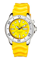 Pro Tac 1000m Automatic Diver- Silver Bezel Yellow Dial