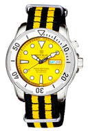 Pro Tac 1000m Automatic Diver- Silver Bezel Yellow Dial