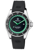 Rally Diver 1000 Collection Black Ceramic Bezel - Black/green Checkered Dial Strap