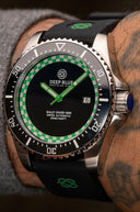 Rally Diver 1000 Collection Black Ceramic Bezel - Black/green Checkered Dial Strap
