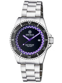 Rally Diver 1000 Collection Black Ceramic Bezel - Black/purple Checkered Dial Bracelet