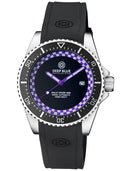 Rally Diver 1000 Collection Black Ceramic Bezel - Black/purple Checkered Dial Strap