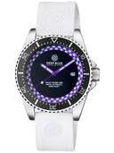 Rally Diver 1000 Collection Black Ceramic Bezel - Black/purple Checkered Dial Strap