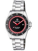 Rally Diver 1000 Collection Black Ceramic Bezel - Black/red Checkered Dial Bracelet