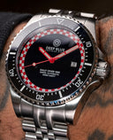 Rally Diver 1000 Collection Black Ceramic Bezel - Black/red Checkered Dial Bracelet