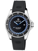Rally Diver 1000 Collection Black Ceramic Bezel - Black/dark Blue Checkered Dial Strap