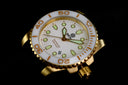 Sea Ram Quartz Gold Tone White Ceramic Bezelwhite Dial