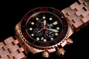 Sea Ram Rose Gold Chronograph Ceramic Bezel Black White