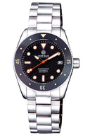 Skin Diver 300 40mm Automatic Vintage Diver Ceramic Bezel Round Hour Marker Bracelet (Minute Hand And Hour Markers Are R