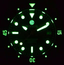 Skin Diver 300 40mm Automatic Vintage Diver Ceramic Bezel Round Hour Marker Bracelet (Minute Hand And Hour Markers Are R