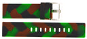 22mm Straight End Camoflauge Strap Dark Green