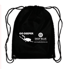 Deep Blue Black Drawstring Sack