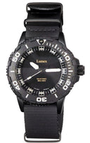 Lumex 43mm Diver Solar Powered PC Tritium Watch-Black/White Bezel - White Numbers White Hands 3 Color Tritium Tubes � St