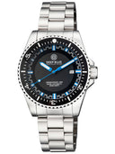 Speedograph 1000 Collection Black Ceramic Bezel - Black/blue Blue Checkered Dial Bracelet