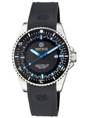 Speedograph 1000 Collection Black Ceramic Bezel - Black/blue Checkered Dial Strap