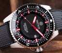 Speedograph 1000 Collection Black Ceramic Bezel - Black/red Checkered Dial Strap