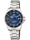 Speedograph 1000 Collection Black Ceramic Bezel - Dark Blue Checkered Dial Bracelet